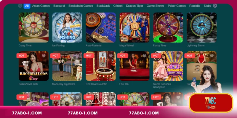 Explore the Betting Lobbies Available at 77ABC Live Casino